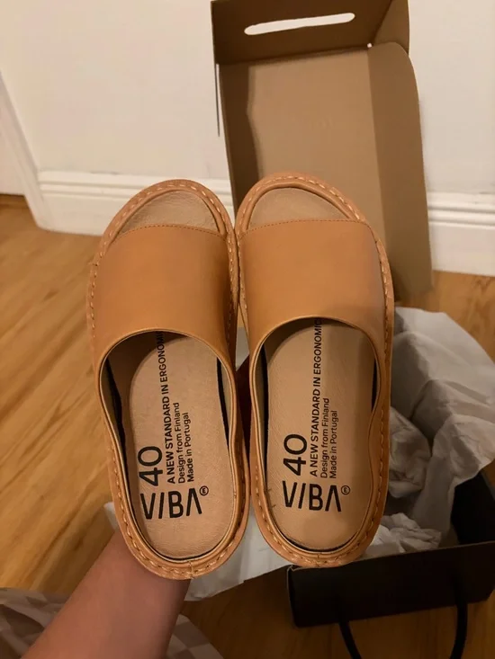 VIBAe Saint Tropez Leather Sandals – Fawn Tan (EU 40) – NEW - Picture 4 of 12